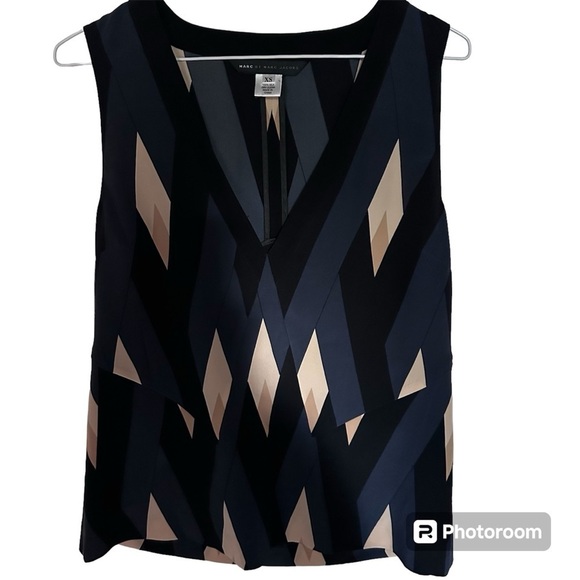 100% SILK MARC BY MARC JACOBS PREPPY V NECK VEST XS - Picture 2 of 4